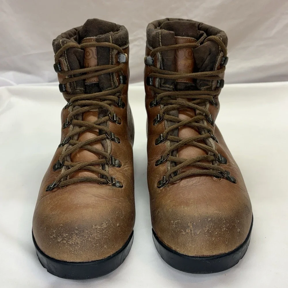 Vintage Asolo Trail II S Leather Hiking Boots Mens US 12 M Asosorb Trionic Italy